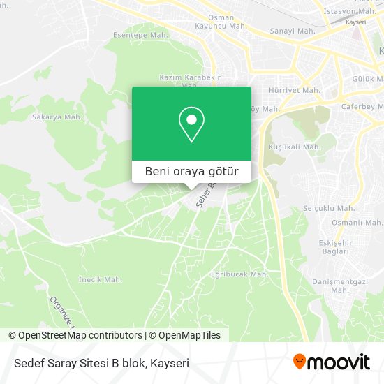 Sedef Saray Sitesi B blok harita