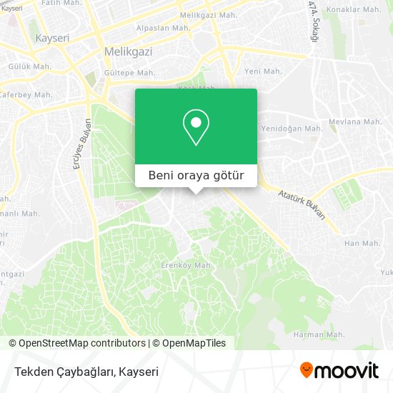 Tekden Çaybağları harita