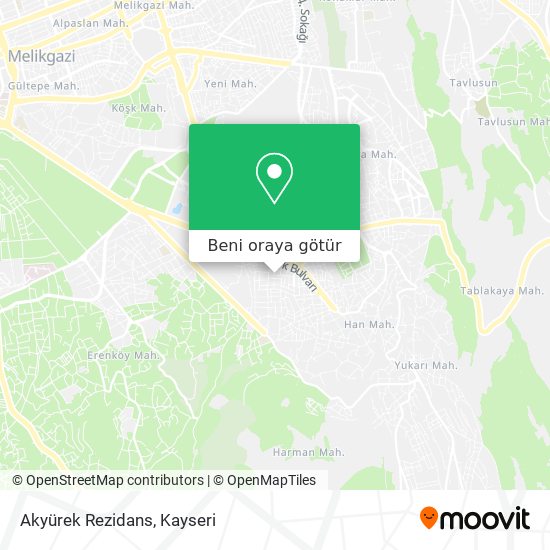 Akyürek Rezidans harita