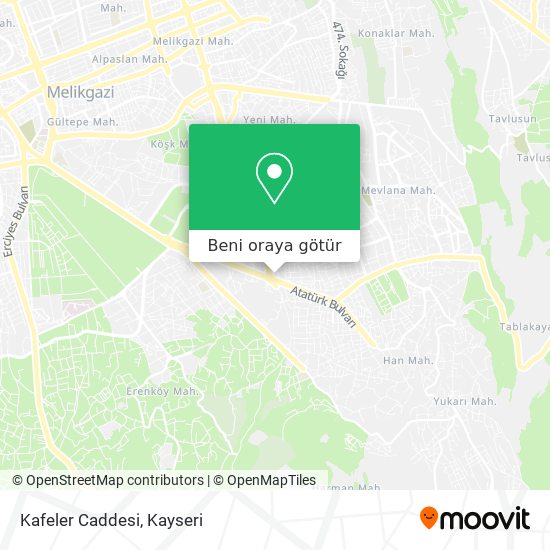 Kafeler Caddesi harita