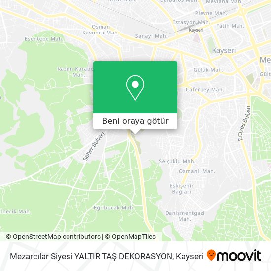 Mezarcılar Siyesi YALTIR TAŞ DEKORASYON harita