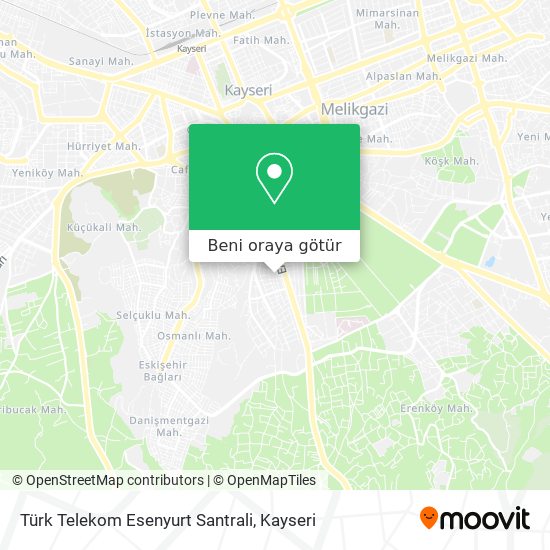Türk Telekom Esenyurt Santrali harita