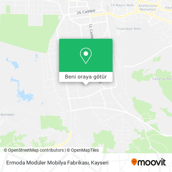 Ermoda Modüler Mobilya Fabrikası harita
