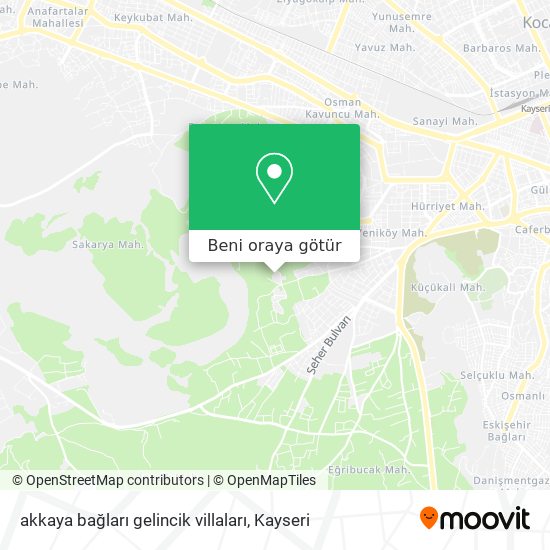 akkaya bağları gelincik villaları harita