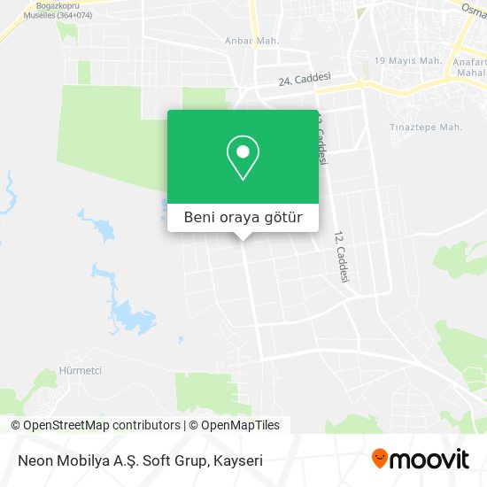 Neon Mobilya A.Ş. Soft Grup harita