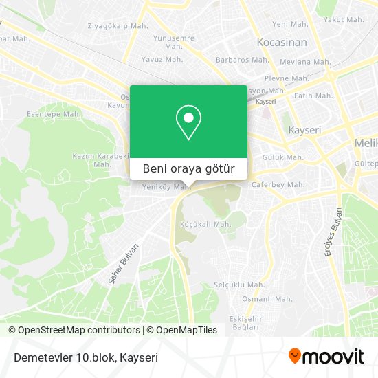 Demetevler 10.blok harita