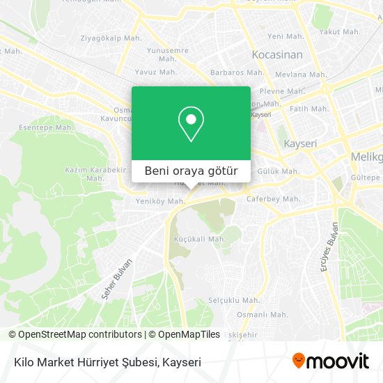 Kilo Market Hürriyet Şubesi harita