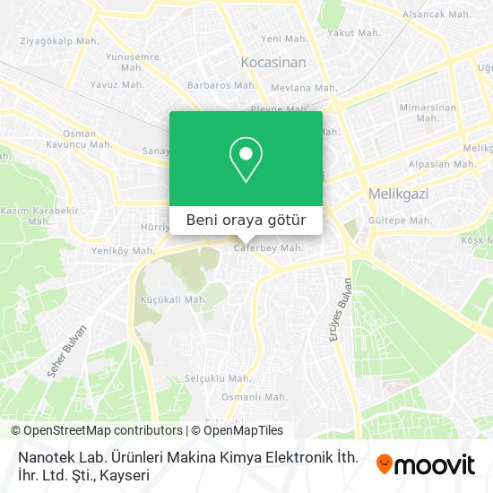 Nanotek Lab. Ürünleri Makina Kimya Elektronik İth. İhr. Ltd. Şti. harita