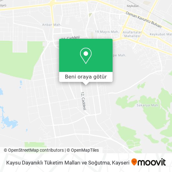 Kaysu Dayanıklı Tüketim Malları ve Soğutma harita