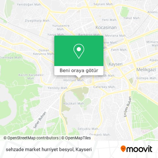 sehzade market hurriyet besyol harita