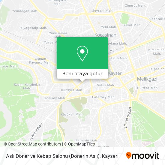 Aslı Döner ve Kebap Salonu (Dönerin Aslı) harita