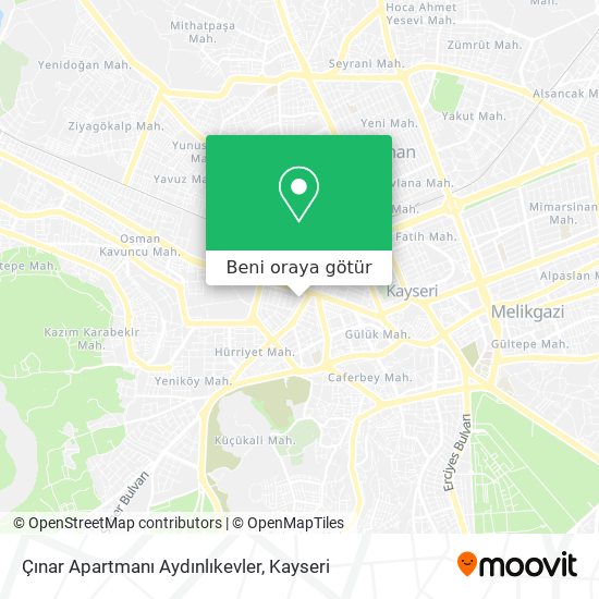 Çınar Apartmanı Aydınlıkevler harita