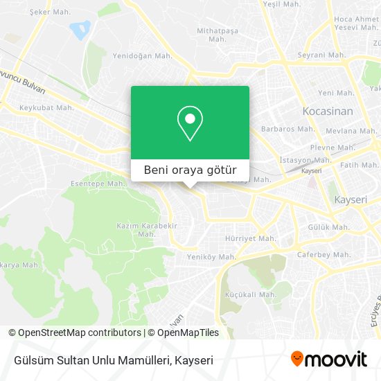 Gülsüm Sultan Unlu Mamülleri harita