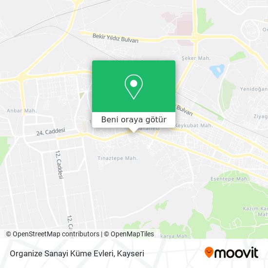 Organize Sanayi Küme Evleri harita