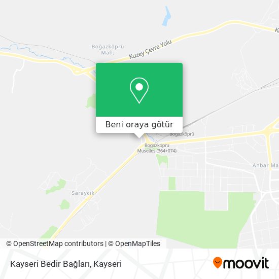 Kayseri Bedir Bağları harita