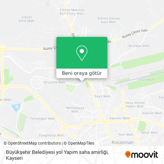 Büyükşehir Belediyesi yol Yapım saha amirliği harita
