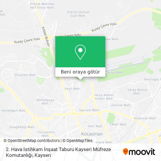 2. Hava İstihkam İnşaat Taburu Kayseri Müfreze Komutanlığı harita