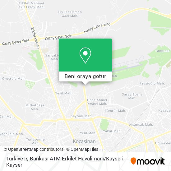 Türkiye İş Bankası ATM Erkilet Havalimanı / Kayseri harita