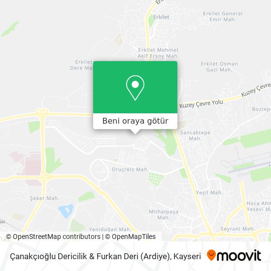 Çanakçıoğlu Dericilik & Furkan Deri (Ardiye) harita