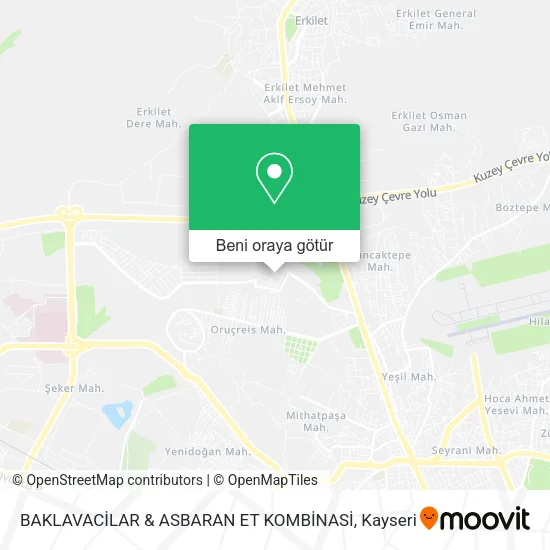 BAKLAVACİLAR & ASBARAN ET KOMBİNASİ harita