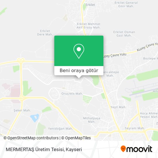 MERMERTAŞ Üretim Tesisi harita