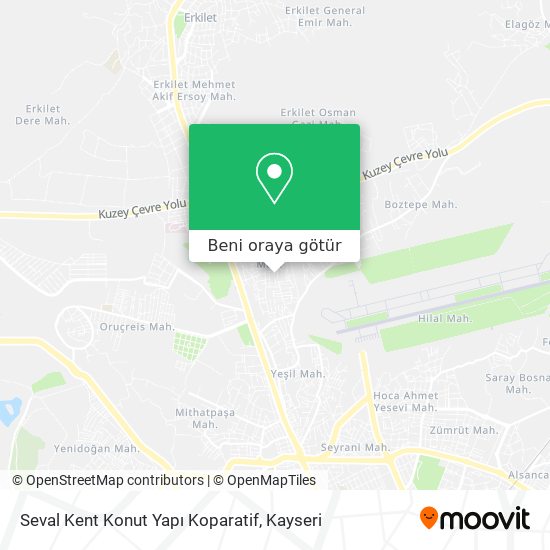 Seval Kent Konut Yapı Koparatif harita