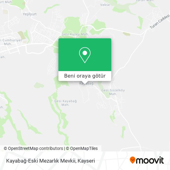 Kayabağ-Eski Mezarlık Mevkii harita