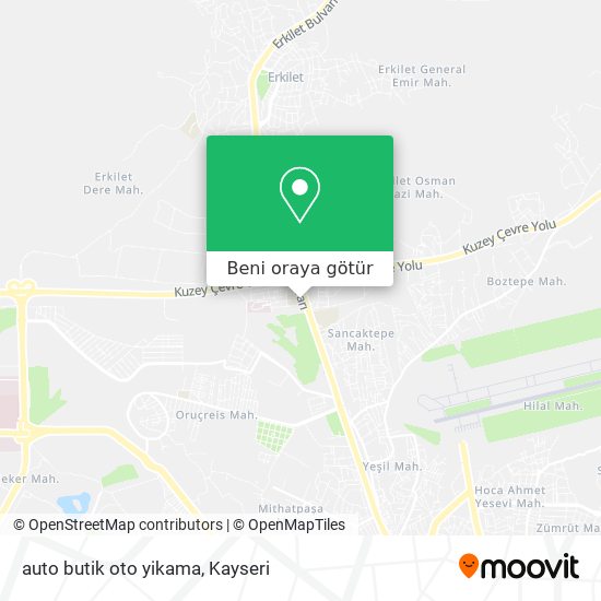 auto butik oto yikama harita