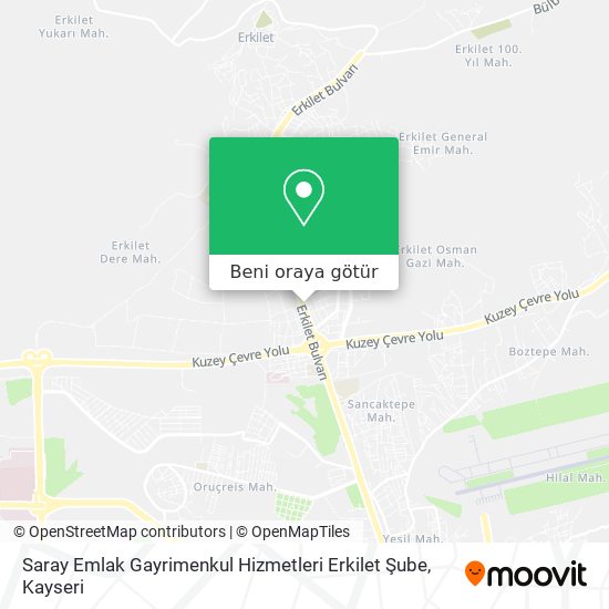 Saray Emlak Gayrimenkul Hizmetleri Erkilet Şube harita