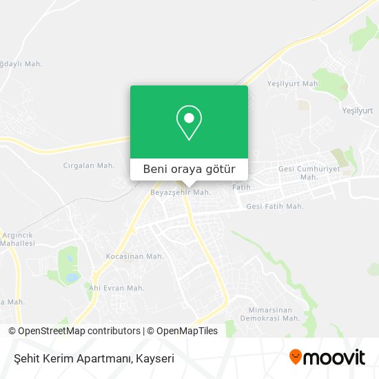 Şehit Kerim Apartmanı harita