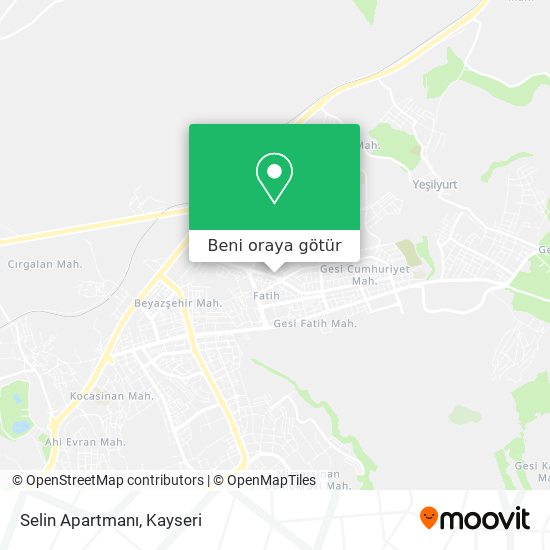 Selin Apartmanı harita