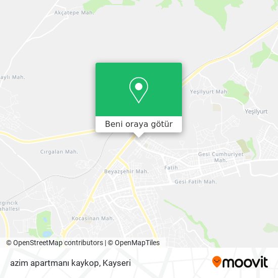 azim apartmanı kaykop harita