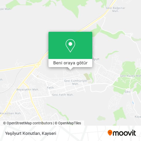 Yeşilyurt Konutları harita