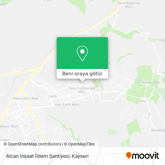 Alcan İnşaat İldem Şantiyesi harita