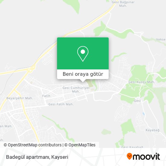 Badegül apartmanı harita