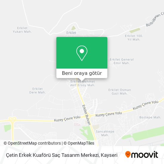 Çetin Erkek Kuaförü Saç Tasarım Merkezi harita