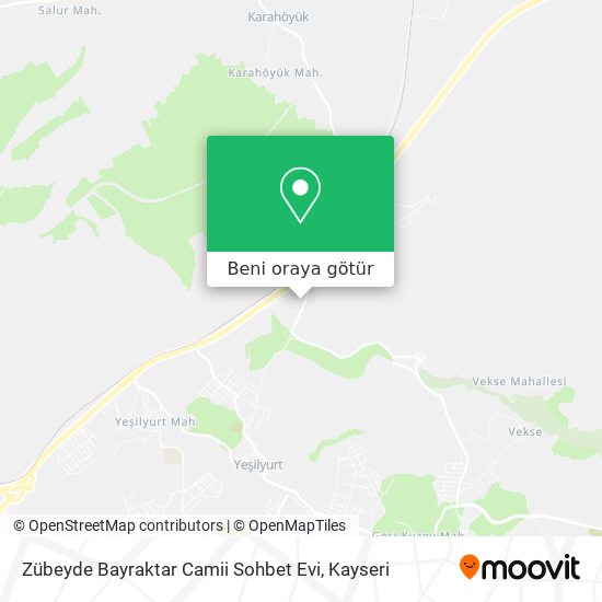 Zübeyde Bayraktar Camii Sohbet Evi harita