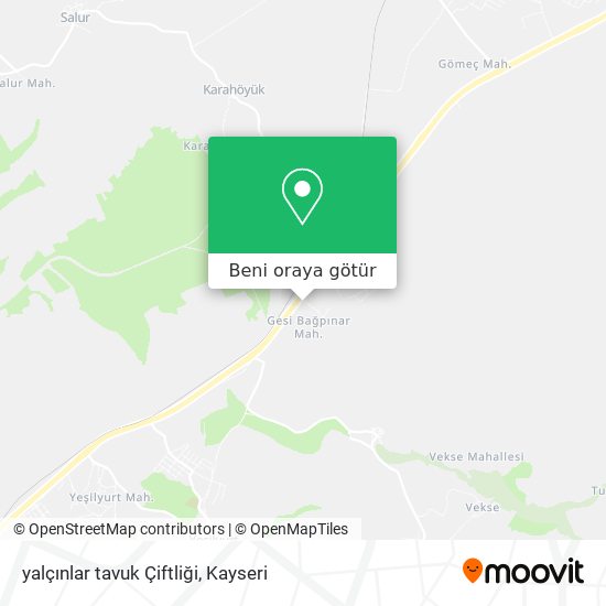 yalçınlar tavuk Çiftliği harita