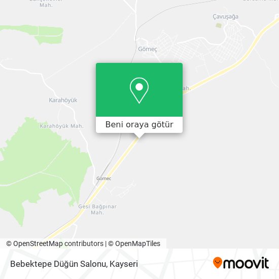 Bebektepe Düğün Salonu harita