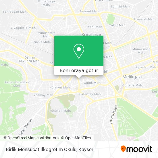 Birlik Mensucat İlköğretim Okulu harita