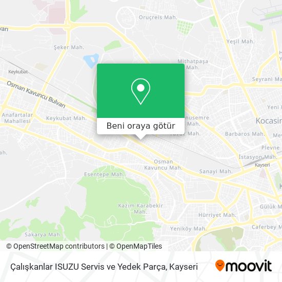 Çalışkanlar ISUZU Servis ve Yedek Parça harita