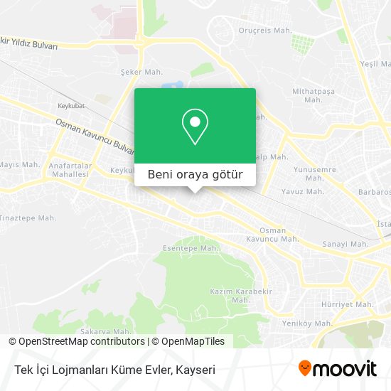 Tek İçi Lojmanları Küme Evler harita