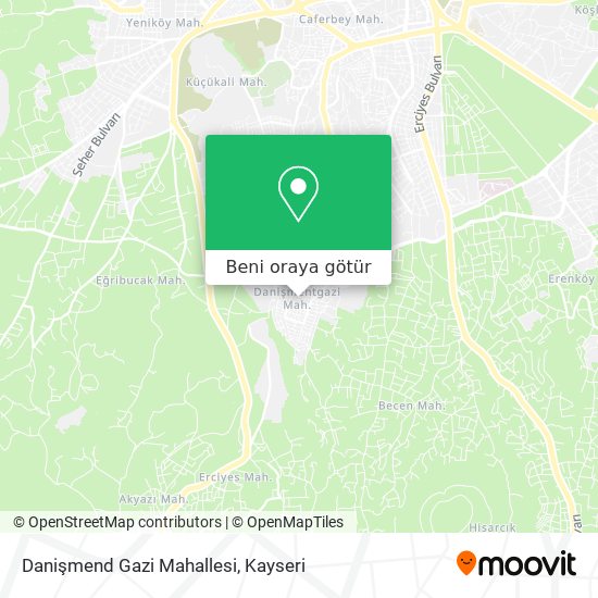 Danişmend Gazi Mahallesi harita