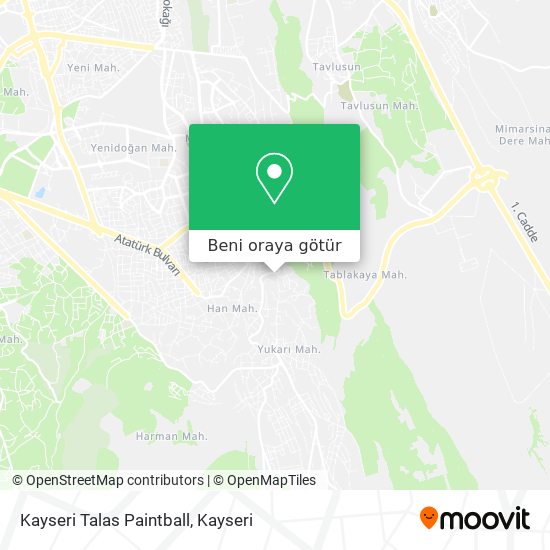Kayseri Talas Paintball harita