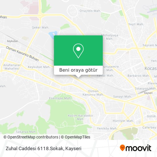 Zuhal Caddesi 6118.Sokak harita