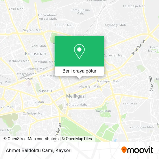 Ahmet Baldöktü Cami harita