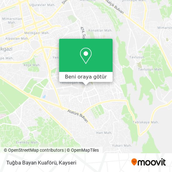 Tuğba Bayan Kuaförü harita