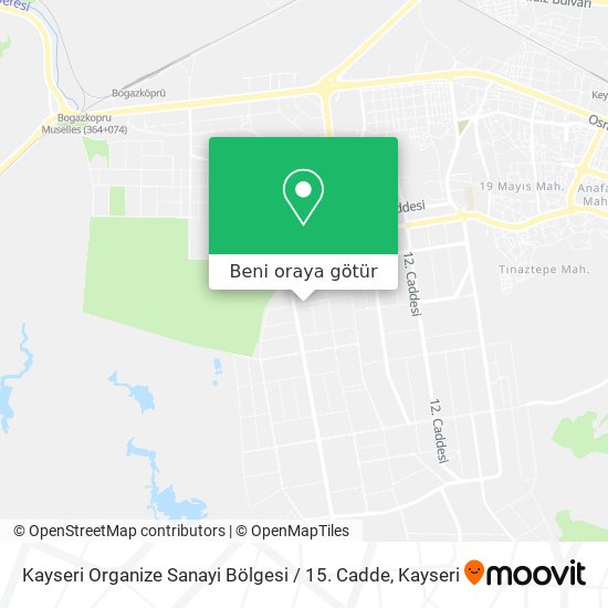 Kayseri Organize Sanayi Bölgesi / 15. Cadde harita