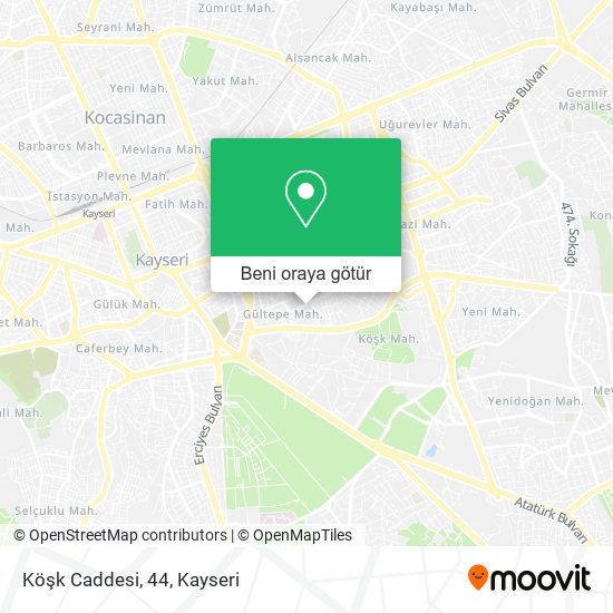 Köşk Caddesi, 44 harita