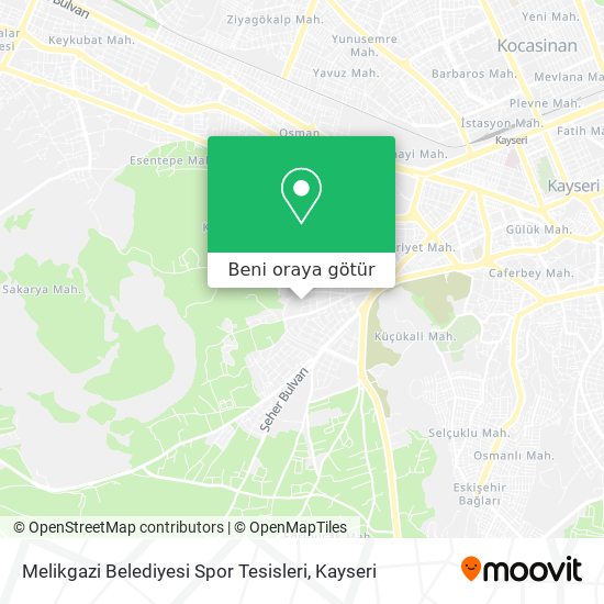 Melikgazi Belediyesi Spor Tesisleri harita